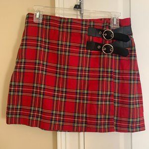 Women's Plaid High-Rise Mini Skirt